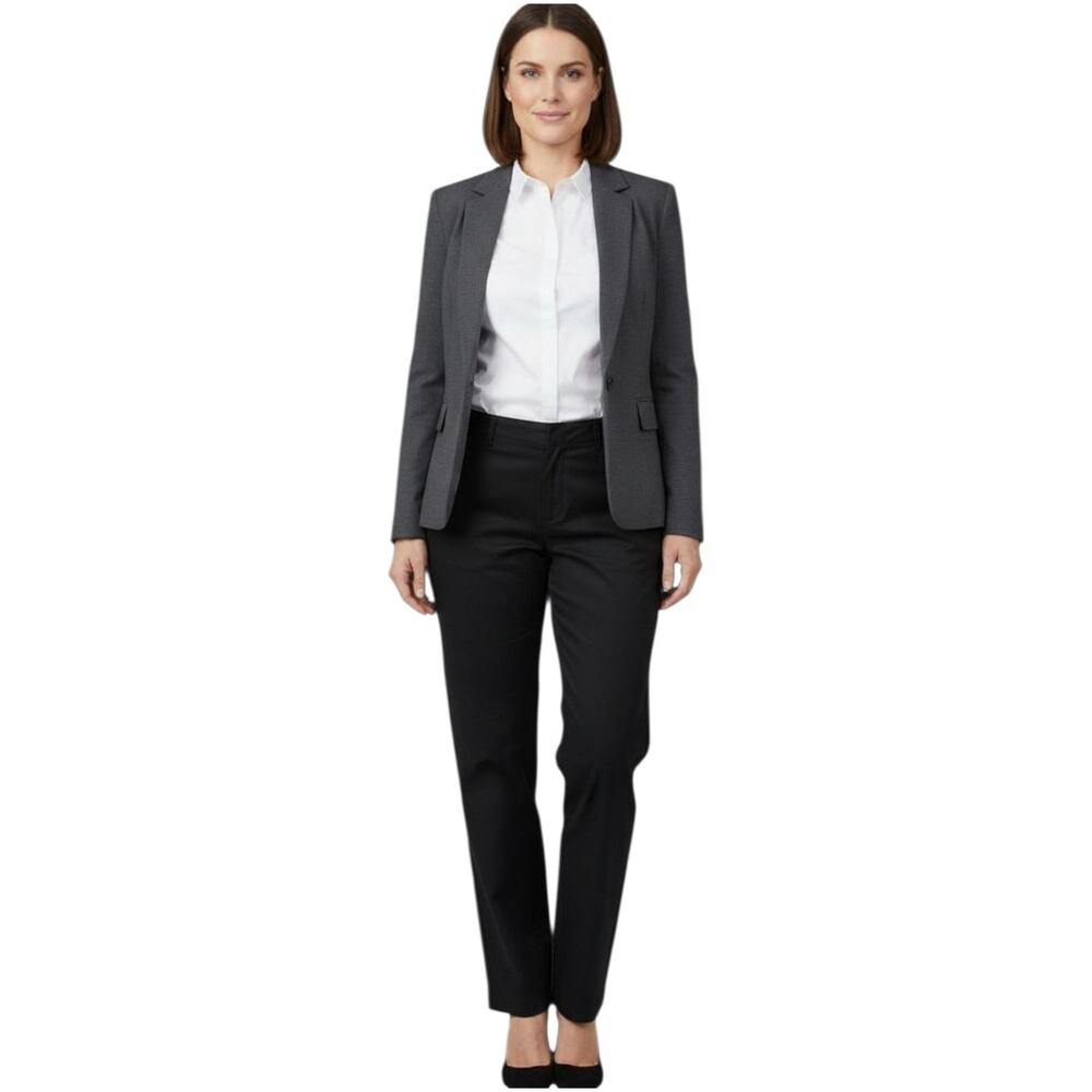 NWT White Stag Black Pull On Dress Pants Women’s SZ 14 Stretch Office Career Zip
